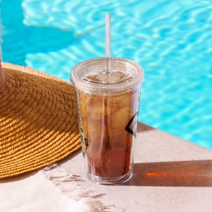Pushing Positivity and Possibilities Clear plastic tumbler