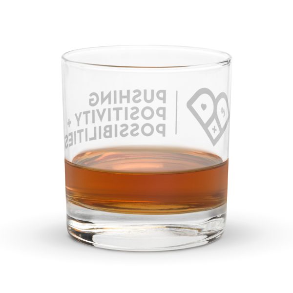 Pushing Positivity and Possibilities Rocks glass - Image 2