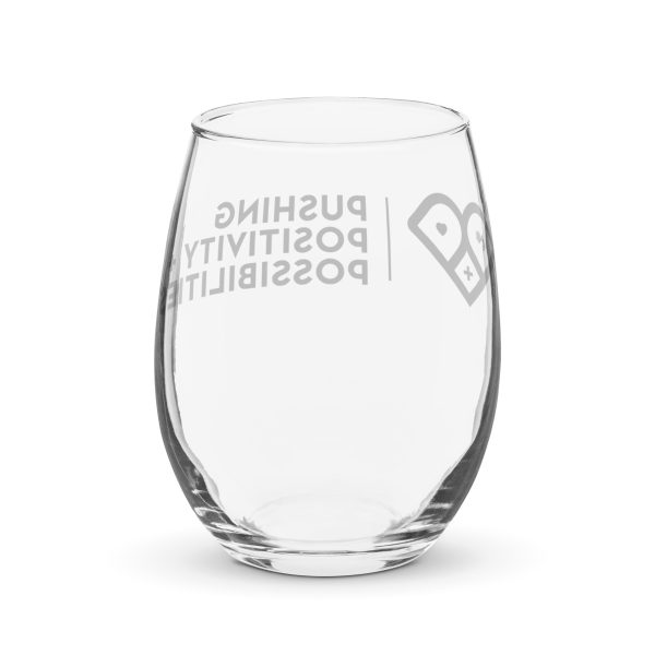 Pushing Positivity and Possibilities Stemless wine glass - Image 2