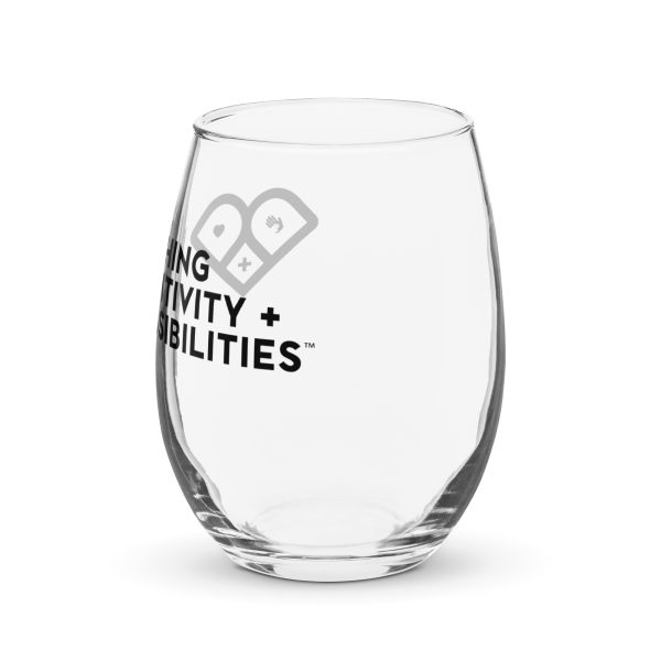 Pushing Positivity and Possibilities Stemless wine glass - Image 3