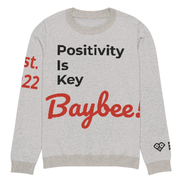 Pushing Positivity & Possibilities Knitted crew neck sweater