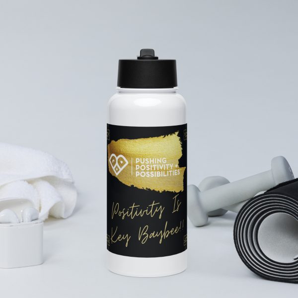 Pushing Positivity & Possibilities Stainless steel water bottle with a straw lid - Image 8
