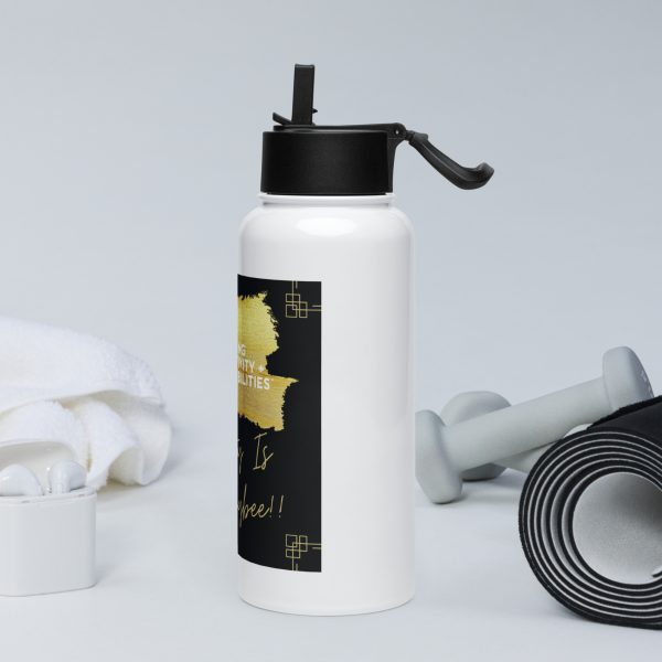 Pushing Positivity & Possibilities Stainless steel water bottle with a straw lid - Image 7