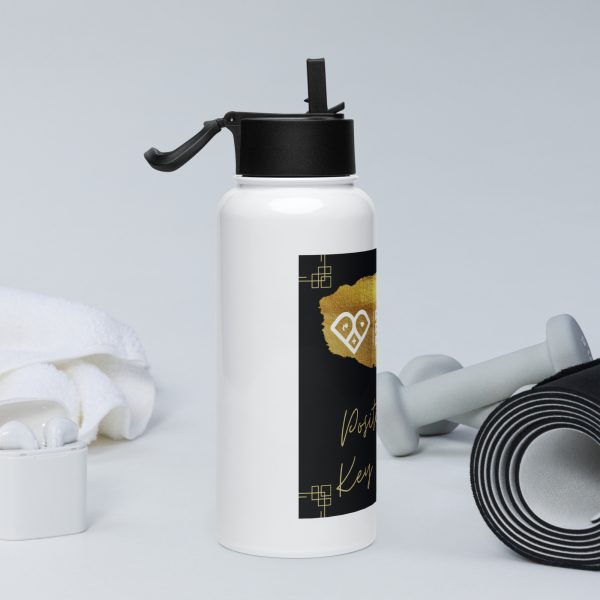 Pushing Positivity & Possibilities Stainless steel water bottle with a straw lid - Image 6