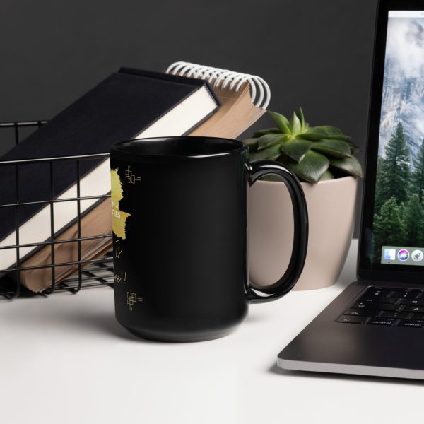 Pushing Positivity & Possibilities Black Glossy Mug