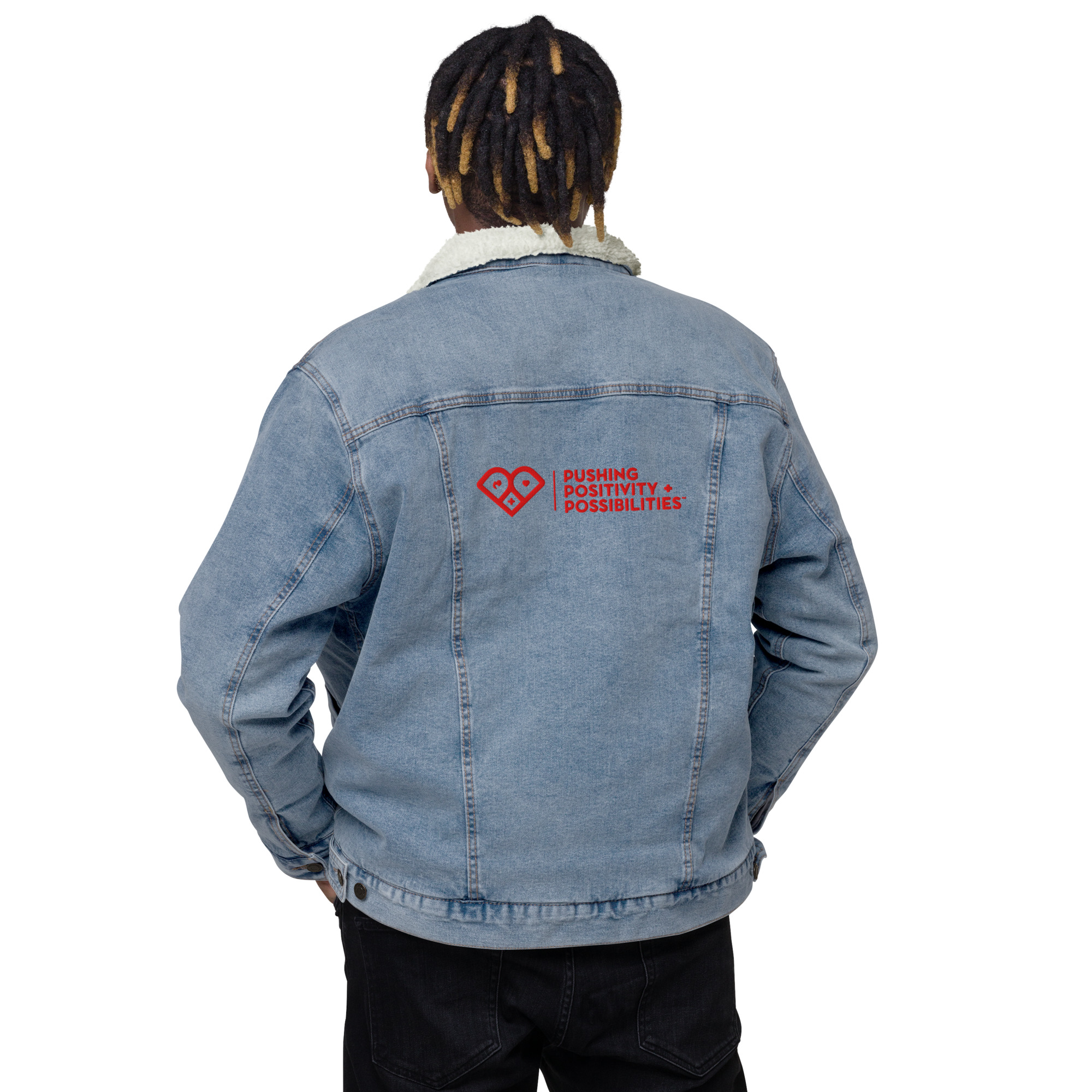 Unisex denim sherpa jacket - Image 9